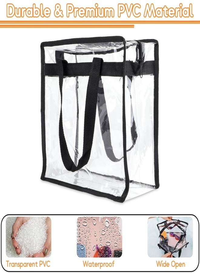 Hoiny Clear Bag for Stadium Events Approved, 12x6x12 Large Transparent Tote Bag with Zipper, Clear Bag Stadium Approved for Gym Concert Sports Festivals School - Image 3